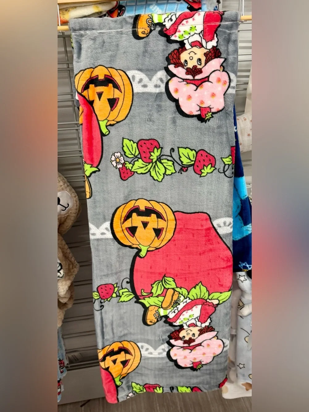 Strawberry shortcake Halloween blanket throw